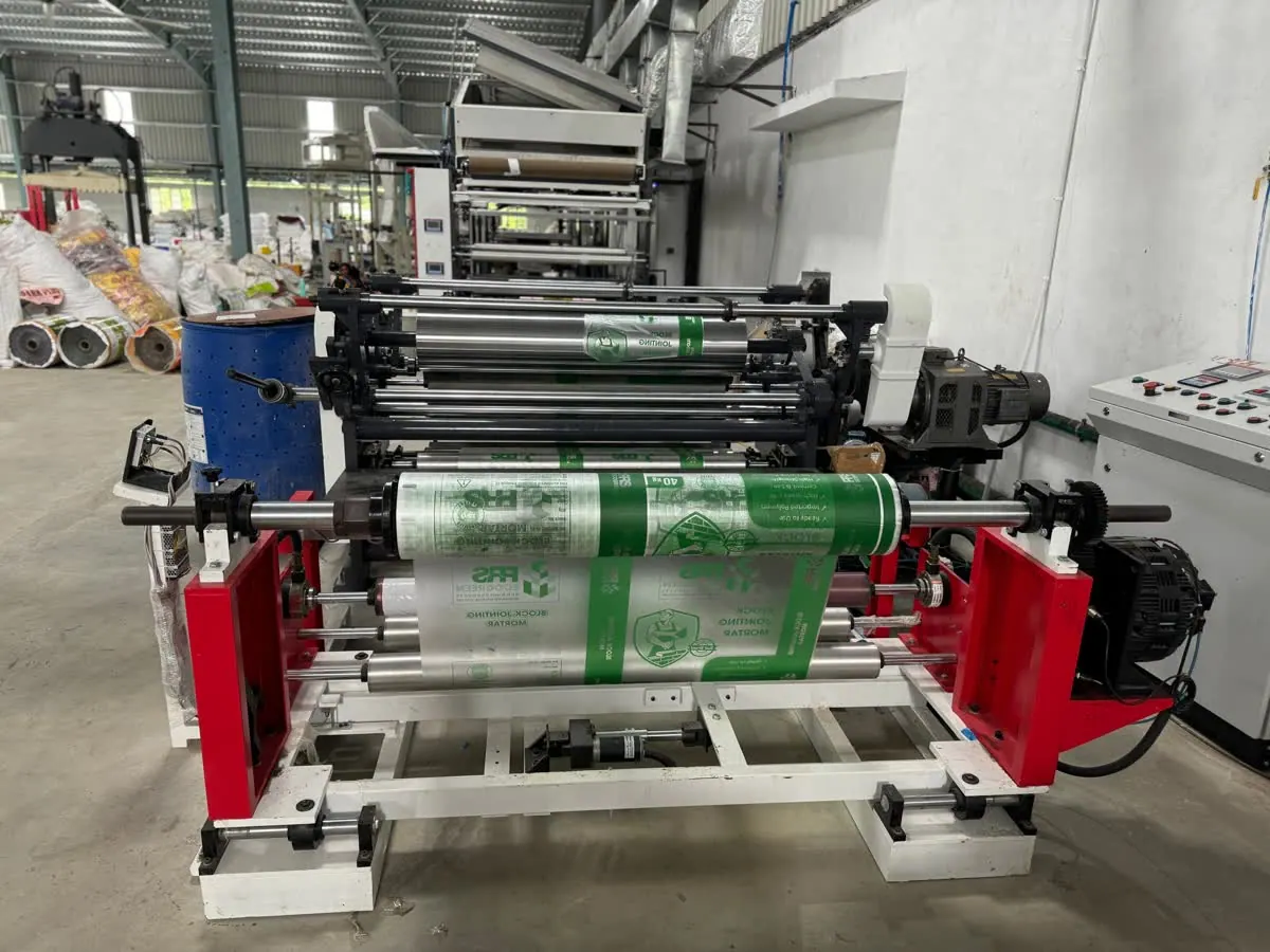 Slitter rewinder at the Ganpati Woven Polypack plant