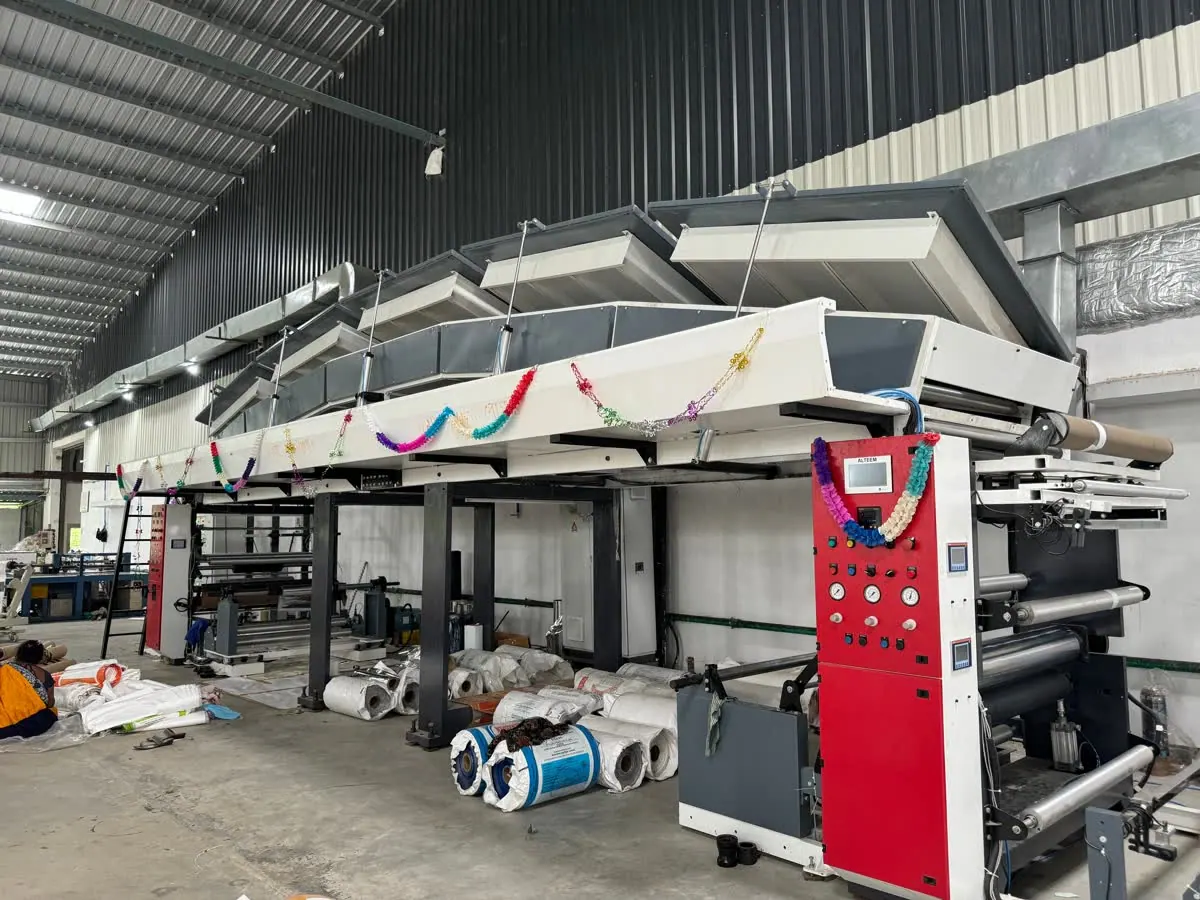 Solvent lamination machine at the Ganpati Woven Polypack plant