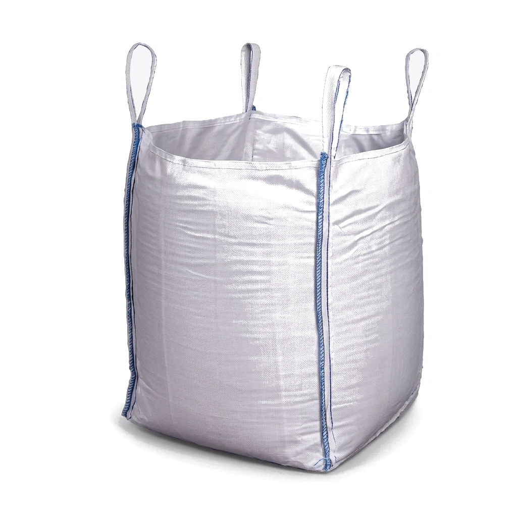 U-Panel FIBC bulk container bag with blue seam stitching